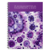 Carnet Fun violet violet rose Batik Cercles Art Motif (Devant)