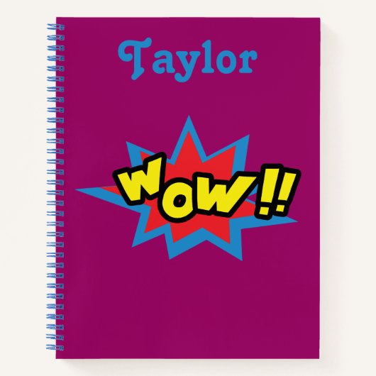 Carnet Fun Wow bande dessinée Script (Devant)