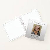 Carnet Funérailles, Mémoire d'amour, Argent, Nom Dates Ph (Intérieur)