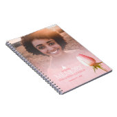 Carnet Funéraire rose unique et colombe blanche (Côté Droit)