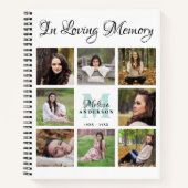 Carnet Funeral Personalized 8 Photo Memorial Guest Book (Devant)