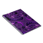 Carnet Funky Bold Bohème Violet Abstrait Fractal Numériqu (Côté Droit)