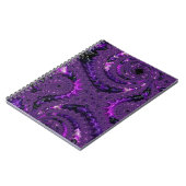 Carnet Funky Bold Bohème Violet Abstrait Fractal Numériqu (Côté gauche)