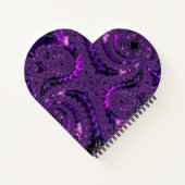 Carnet Funky Bold Boho Purple Digital Abstrait Fractal (Dos)