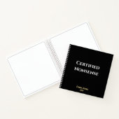 Carnet Funky ‘Certified Nonsense’, Black Monogram Custom (Intérieur)