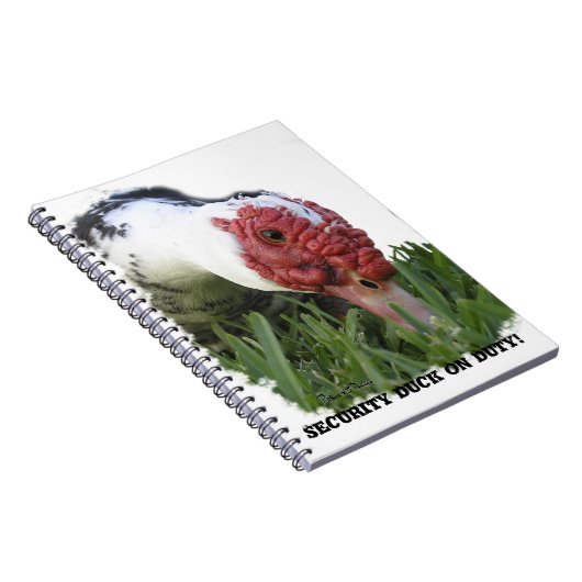 Carnet Funky Custom Text Security Muscovy Duck Photo (Côté Droit)