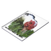 Carnet Funky Custom Text Security Muscovy Duck Photo (Côté gauche)