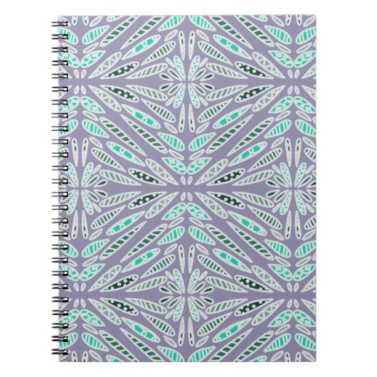 Carnet Funky Design Floral Geometric  (Devant)