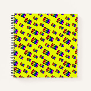 Carnet Funky Neon Motif arc-en-ciel