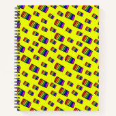 Carnet Funky Neon Motif arc-en-ciel (Devant)