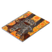 Carnet Funky Orange Sock Monkey Circles Bubbles Pop Art (Côté gauche)