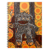 Carnet Funky Orange Sock Monkey Circles Bubbles Pop Art (Devant)
