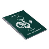Carnet Funky Portugais Rooster Moderne Silhouette (Côté Droit)