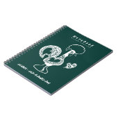 Carnet Funky Portugais Rooster Moderne Silhouette (Côté gauche)