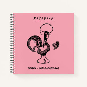 Carnet Funky Portugais Rooster Moderne Silhouette