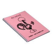 Carnet Funky Portugais Rooster Moderne Silhouette (Côté Droit)