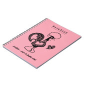 Carnet Funky Portugais Rooster Moderne Silhouette (Côté gauche)