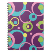 Carnet Funky Purple Circles. (Devant)