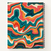 Carnet Funky Retro Coloré Artsy Marble Swirl Ebru (Dos)