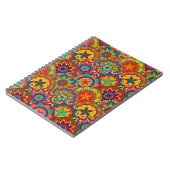 Carnet Funky Retro couleur Motif Mandala (Côté gauche)