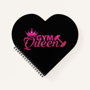 Carnet Funky rose faux parties scintillant reine de gym