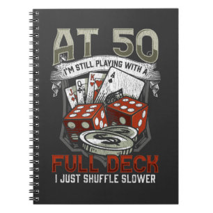 Carnet Funny 50e Anniversaire Poker Cartes Jouer