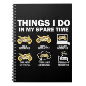 Carnet Funny 6 choses que je fais dans ma moto temps libr (Devant)