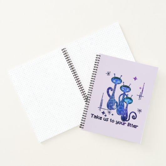 Carnet Funny Alien Cats | Take Us To Your Litter (Intérieur)