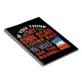 Carnet Funny Barrel Racing Racer Shin Scar Quote (Côté Droit)