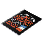 Carnet Funny Barrel Racing Racer Shin Scar Quote (Côté gauche)