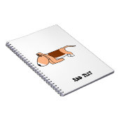 Carnet Funny Bassett hound car argon personnalisé (Côté Droit)