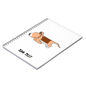 Carnet Funny Bassett hound car argon personnalisé (Côté gauche)