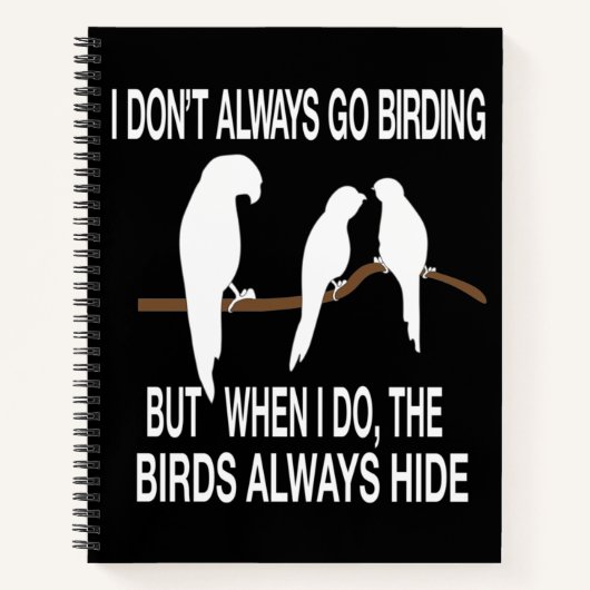 Carnet Funny Birding drôle Birds cite (Devant)