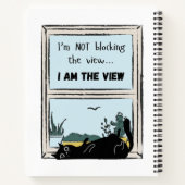 Carnet Funny Black Cat, je suis la vue (Dos)
