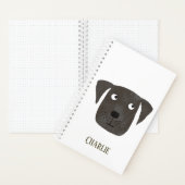 Carnet Funny Black Labrador Retriever Chien Nom personnal (À l'intérieur)