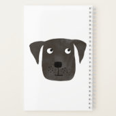 Carnet Funny Black Labrador Retriever Chien Nom personnal (Verso)
