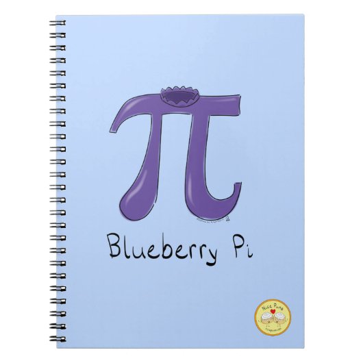 Carnet Funny Blueberry Pi Symbole enseignant de mathémati (Devant)