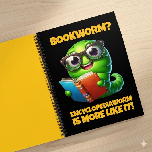 Carnet Funny Bookworm? Encyclopediaworm is More Like It!
