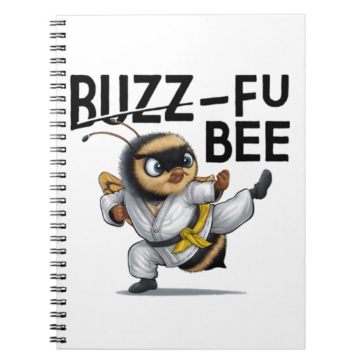 Carnet Funny Buzz-Fu Bee Arts martiaux (Devant)