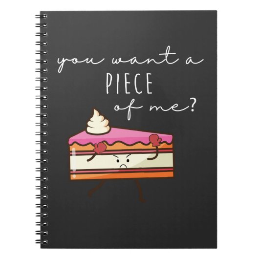 Carnet Funny Cake Piece Angry Baker (Devant)