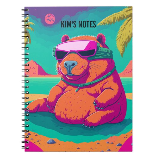 Carnet Funny Capybara Personnalisé (Devant)