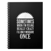 Carnet Funny Carpenter Woodworker (Devant)