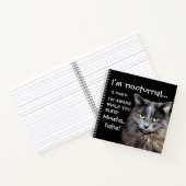 Carnet Funny Cat is Nocturnal Evil Laugh (Intérieur)