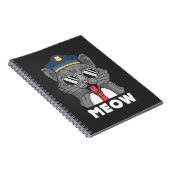 Carnet Funny Cat Lover Meow Police Shérif Cat (Côté Droit)