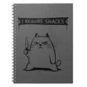 Carnet Funny Cat Meme I Require Snacks (Devant)