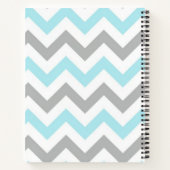 Carnet Funny chaos coordinateur zigzag gris turquoise bla (Dos)