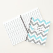 Carnet Funny chaos coordinateur zigzag gris turquoise bla (Intérieur)