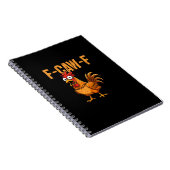 Carnet Funny Chicken Humor F-Caw-F Quote Rooster Meme Fun (Côté Droit)