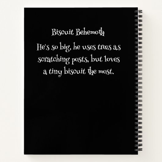 Carnet Funny Chien Monster : Biscuit Behemoth (Dos)