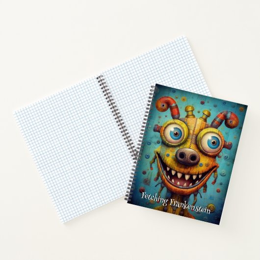 Carnet Funny Chien Monster : Récupérer Frankenstein (Intérieur)